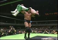 Kenta Kobashi prepares to use the Burning Hammer